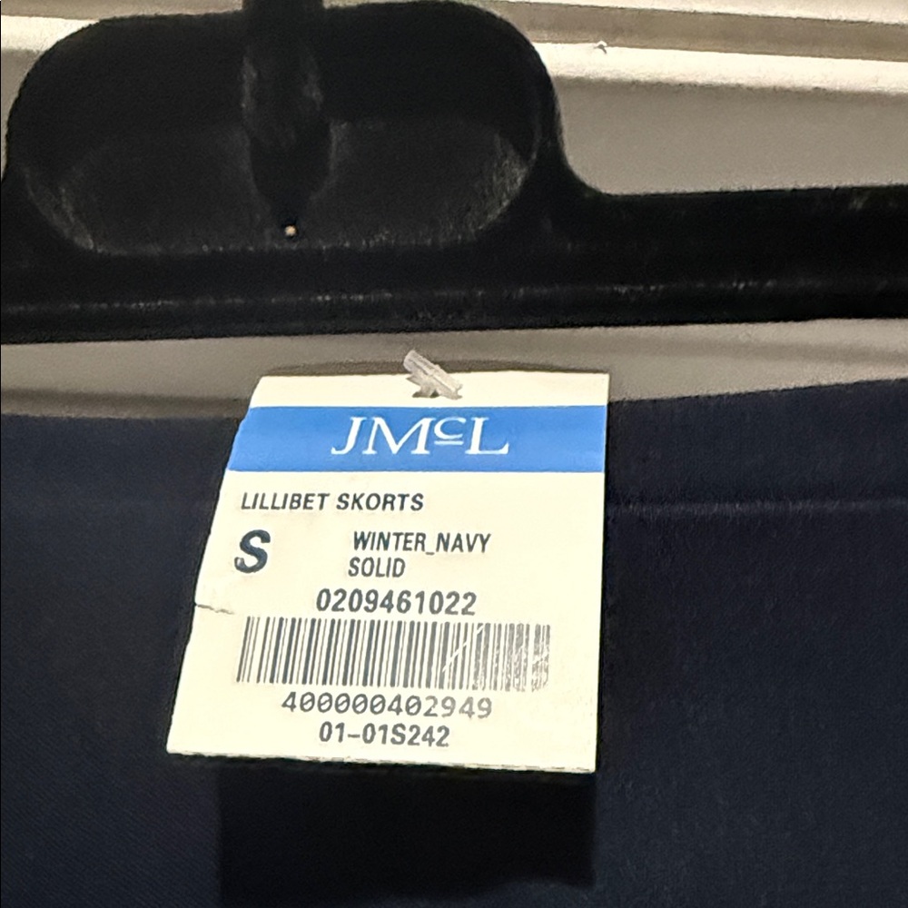 J. McLaughlin Navy Mini Skirt with Button Accents - Picture 2 of 4